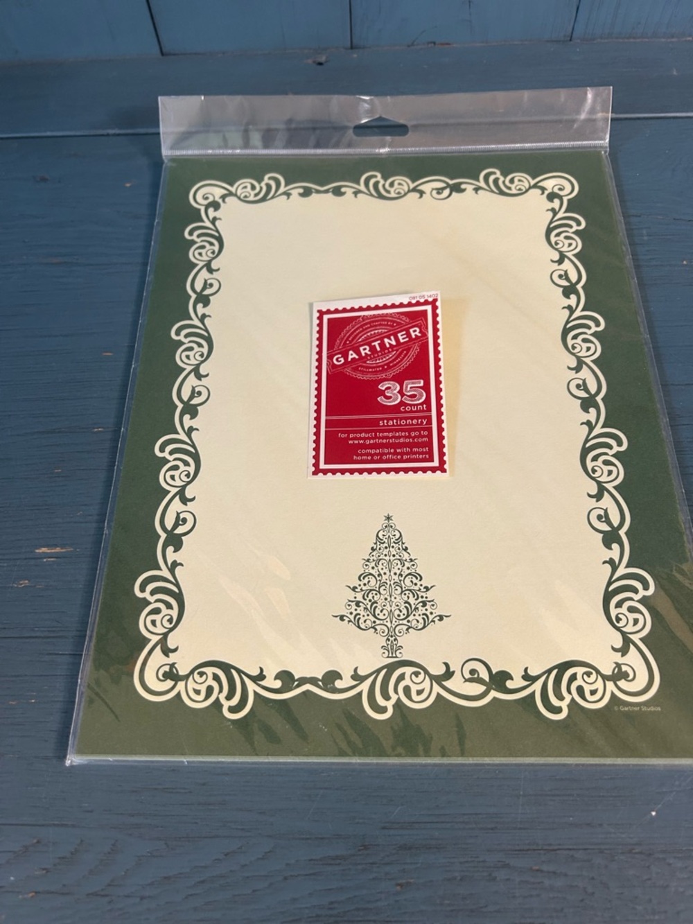 Gartner Studios Green and Cream Ornate Holiday Stationery Pack - 35 Count